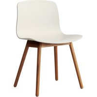 HAY About a Chair AAC 12 - melange cream 2.0 - notenhout gelakt (op waterbasis) - Standaard glijders kunststof
