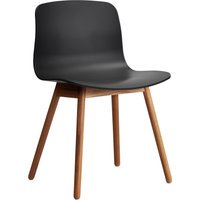 HAY About a Chair AAC 12 - black 2.0 - notenhout gelakt (op waterbasis) - Standaard glijders kunststof