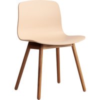 HAY About a Chair AAC 12 - pale peach 2.0 - notenhout gelakt (op waterbasis) - viltglijders