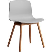 HAY About a Chair AAC 12 - viltglijders - notenhout gelakt (op waterbasis) - concrete grey 2.0