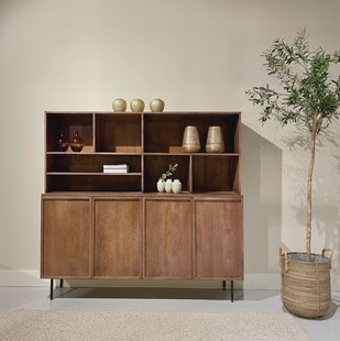 Livingfurn Wandkast 'Elan' Mangohout, 180cm