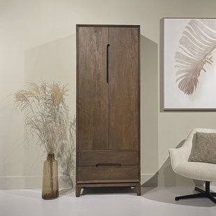 Livingfurn Opbergkast 'Cortez' Mangohout, 200 x 75cm