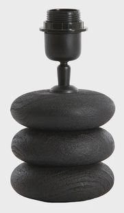 Light & Living Tafellamp 'Budongo' Mangohout, 12cm, kleur Zwart (excl. kap)