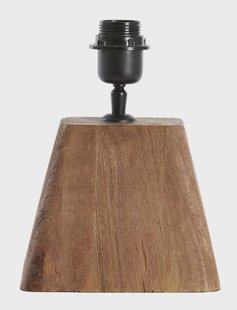 Light & Living Tafellamp 'Kardan' Mangohout, 15cm, kleur Bruin (excl. kap)