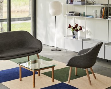 HAY Ethan Cook Flat Works Vloerkleed 240 x 170 cm - peach green check