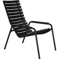 HOUE ReCLIPS Lounge Chair - zwart - met aluminium armleuningen