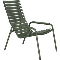 HOUE ReCLIPS Lounge Chair - groen - met aluminium armleuningen