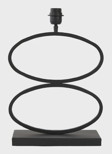 Light & Living Tafellamp 'Stelius' 42cm, kleur Mat Zwart (excl. kap)