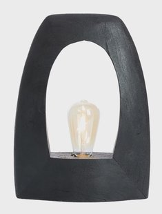 Light & Living Tafellamp 'Carini' Mangohout, 35cm, kleur Mat Zwart