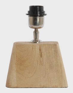 Light & Living Tafellamp 'Kardan' Mangohout, 21cm, kleur Naturel (excl. kap)