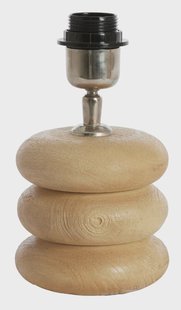 Light & Living Tafellamp 'Budongo' Mangohout, 12cm, kleur Naturel (excl. kap)