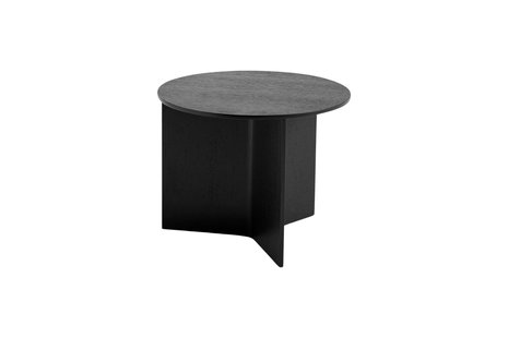 HAY Slit Tafel Wood rond - zwart