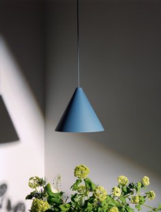 Flos String Light Cone touch dim Hanglamp - blue - Rosette - 12 m