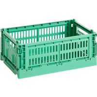 HAY Colour Crate mand S gerecycled - dark mint
