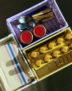 HAY Colour Crate mand S gerecycled - lichtgeel