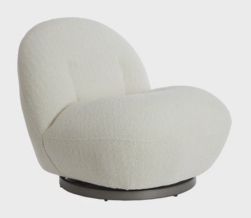 Light & Living Draaifauteuil 'Gumaca' Bouclé, kleur Crème
