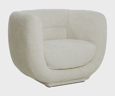 Light & Living Fauteuil 'Kialy' Chenille, kleur Crème