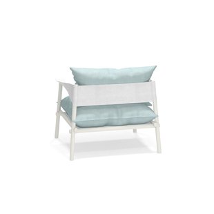 Emu Terramare Loungefauteuil met zitkussen - wit/wit - lichtblauw