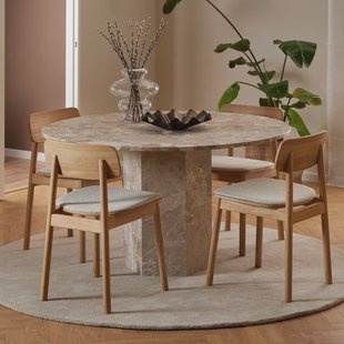 Bendt Ronde Eettafel 'Lasonya' Travertin, 130cm