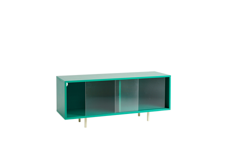 HAY Colour Cabinet M - dark mint - floor - met glazen deuren
