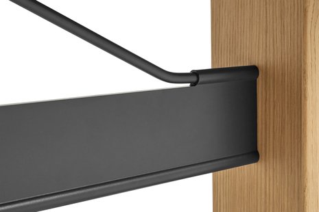 HAY Passerelle Schreibtisch - oak/crossbar ink black oak