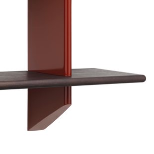 Vitra Rayonnage Mural Wandregal - Eiken donker gebeitst massief - japanese red