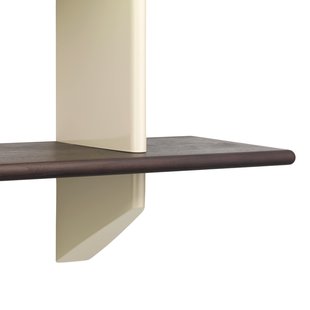 Vitra Rayonnage Mural Wandregal - Eiken donker gebeitst massief - Prouvé Blanc Colombe (écru)