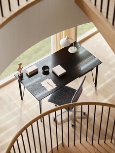 Fritz Hansen FH3605 Bureau met lade - chroom - Esseb zwart