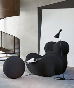 B&B Italia UP5_6 Fauteuil - Soara Black