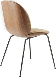 Gubi Beetle Eetkamerstoel 3D gefineerde voorstoffering - walnoot - Flair Special FR Dedar 134