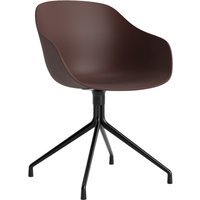 HAY About A Chair AAC 220 - raisin 2.0 - zwart - Standaard glijders kunststof
