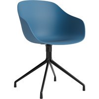 HAY About A Chair AAC 220 - azure blue 2.0 - zwart - viltglijders
