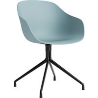 HAY About A Chair AAC 220 - dusty blue 2.0 - zwart - viltglijders