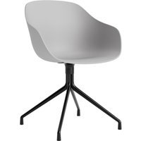 HAY About A Chair AAC 220 - concrete grey 2.0 - zwart - viltglijders