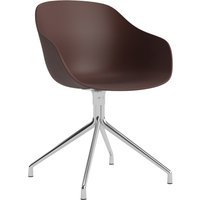 HAY About A Chair AAC 220 - raisin 2.0 - gepolijst aluminium - Standaard glijders kunststof