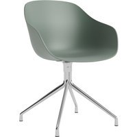 HAY About A Chair AAC 220 - fall green 2.0 - gepolijst aluminium - Standaard glijders kunststof
