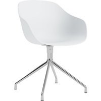 HAY About A Chair AAC 220 - Standaard glijders kunststof - gepolijst aluminium - white 2.0