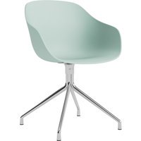 HAY About A Chair AAC 220 - dusty mint 2.0 - gepolijst aluminium - viltglijders