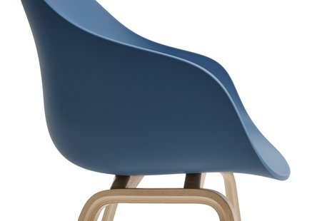 HAY About A Chair AAC 222 - azure blue 2.0 - Eiken gelakt (op waterbasis) - Standaard glijders kunststof