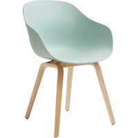 HAY About A Chair AAC 222 - dusty mint 2.0 - Eiken gelakt (op waterbasis) - viltglijders