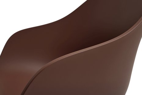 HAY About A Chair AAC 222 - soft brick 2.0 - notenhout gelakt (op waterbasis) - viltglijders
