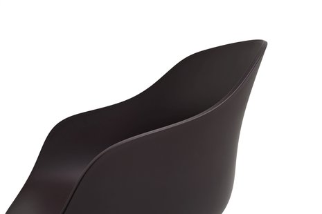 HAY About A Chair AAC 222 - raisin 2.0 - zwarte lak op waterbasis - Standaard glijders kunststof