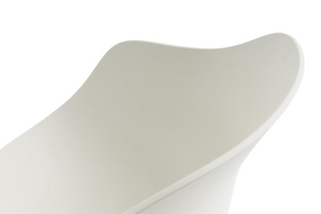 HAY About A Chair AAC 222 - melange cream 2.0 - zwarte lak op waterbasis - viltglijders