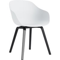 HAY About A Chair AAC 222 - white 2.0 - zwarte lak op waterbasis - viltglijders