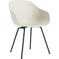 HAY About a Chair AAC 226 - melange cream 2.0 - Verchroomd staal - Standaard glijders kunststof