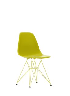 Vitra DSR Colours Eames Plastic Side Chair - Glijders voor harde vloer - mosterd RE