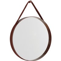 HAY Strap Mirror No 2 - dark brown - Ø 50 cm