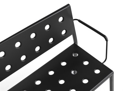 HAY Balcony Dining Bank mit Armlehnen - anthracite