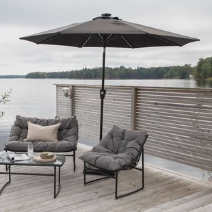 Nohr Parasol 'Bryttany' LED, 270cm, kleur Zwart