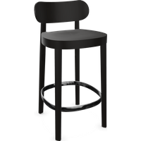 Thonet 118 MH / MHT Barkruk - Beuken zwart gebeitst - H 84 cm